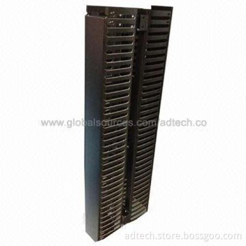 Vertical cable management, double-sided plastic, 20U